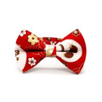 招财猫大红(无铃铛款) S[15-22cm] 宠物项圈和风铃铛颈圈狗狗猫咪脖圈幼猫项链猫圈脖套蝴蝶结领结