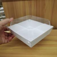 方白盒100套 三明治包装盒肉松小贝奶盖便当蛋糕卷脏脏包雪媚娘舒芙蕾打包盒子