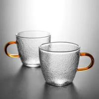 加厚款锤纹杯2只装 耐高温玻璃泡煮小单壶家用锤纹壶加厚过绿茶水分离茶具