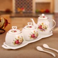 繁花似锦 调味罐套装陶瓷调料盒油壶家用调味盒调料瓶家用欧式套装厨房用品