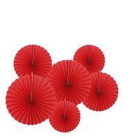 扇花一套6个装 中式喜字拉花婚房装饰结婚用品大全婚礼庆卧室客厅背景墙布置套装