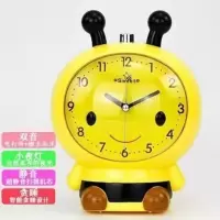8815 黄色蜜蜂 会说话超静音儿童卡通闹钟夜光灯双音床头贪睡闹钟儿童学生钟