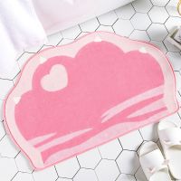 猫爪粉-手背 50*80cm 浴室地垫进门吸水防滑垫卫生间门垫地毯卧室垫可爱卡通脚垫卫浴垫