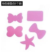 粉色绿圆点[5个装] 加厚碎头发贴 魔法贴 成人 韩国个性发夹发帖粘贴洗脸发带发饰春
