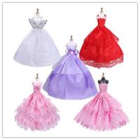 I款(5件+送随机10双鞋子) 仅衣服 30厘米29厘米芭比娃娃换装衣服古装古代婚纱短裙鞋子礼服BJD配件