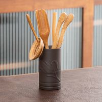 紫砂竹节+(竹五件套) 茶具配件功夫铜六套装紫砂茶宠摆件精品黑檀木茶道六