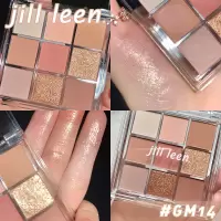 GM14柔雾玫瑰 jill leen炫色迷你九色眼影盘珠光学生眼妆 柔雾玫瑰自然立体GM17