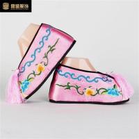 粉红色 35 戏鞋花旦鞋彩鞋内增高绣花鞋女戏剧用品彩鞋古装小姐鞋戏曲彩鞋包