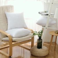 一对装/7D三维棉填充 40X40(适用35枕套) 抱枕枕芯一对正方形十字绣靠垫芯床头沙发靠背芯45X45cm50X50