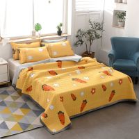 萝卜款[四季款] 230X230CM 三层夹棉床盖四季通用多功能床盖榻榻米垫子床单双人防滑双面盖毯