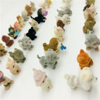 5个随机(不重复) in my pocket植绒小宠物 喷绒可爱小猫小狗熊猫小马 摆件玩具 DIY