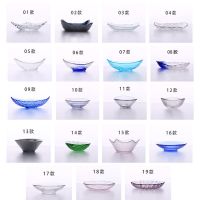 6件随机装 日式创意玻璃碗地货源卖碟子玻璃餐饮具透明小吃碗家用碟套装