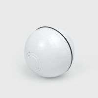 白色电池款(送6个纽扣电池) 猫咪玩具球电动逗猫球自动智能球解闷逗猫棒耐咬羽毛铃铛自嗨神器