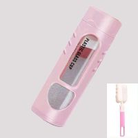 粉色400毫升 玻璃杯 耐摔玻璃杯水杯男女学生情侣办商务双层办公杯便携随手杯子泡茶杯