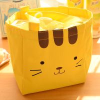 2484黄色 袋子午餐饭盒袋学生便当包手提迷你儿童便当盒装碗帆布袋盒饭小号