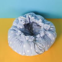 蓝色点点 花枝鼠保暖窝 冬天吊窝刺猬用品仓鼠荷兰猪龙猫棉窝防咬吊床睡窝