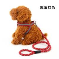红色(圆绳) S-小型(建议9斤内宠物) 宠物狗反光牵引带中小型犬背带狗绳子泰迪贵宾犬宠物用品尼龙狗链