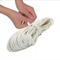 白绳子(长6米/粗6毫米) 小号 母狗嘴套 防咬不锈钢嘴罩狗狗用品狗嘴笼防咬叫可饮水狗嘴套金属