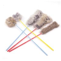 混装逗猫棒1个[颜色随机] 猫玩具兔毛逗猫棒短毛兔毛小球长条兔毛逗猫杆训练棒幼猫成猫玩具