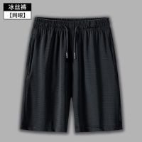 净板款[网眼短裤] M 建议[80-95斤] 男士休闲短裤男外穿夏季薄款透气速干冰丝五分裤子学生潮流沙滩裤
