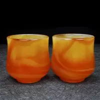 功夫茶杯 天然玉石茶杯阿富汗玉石岫玉茶杯耐高温养生茶具功夫茶杯男女款
