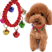 1个 手工编织宠物铃铛狗狗项圈猫咪项圈脖圈小型犬泰迪颈圈项链用品