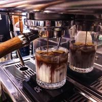 300ml[高8.5口径8.2] 咖啡厅玻璃杯子竖条纹冰拿铁咖啡杯复古卡布杯拉花杯奶茶杯300ml