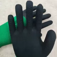 发泡王(绿色) 6双装 (6-24双)轮胎橡胶劳保手套耐磨防滑柔软透气建筑工地防护发泡手