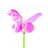 红蝴蝶-无绳 台湾AmyCoral逗猫棒昆虫小蝴蝶蜻蜓仿生猫咪耐咬羽毛长杆猫玩具