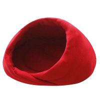 热情红[单窝] XS[3斤猫咪/幼犬] 狗窝泰迪四季通用猫窝冬季封闭式羊羔绒垫子可拆洗兔子窝荷兰猪