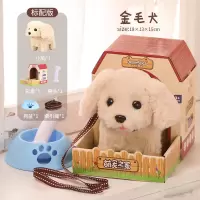大号-金毛犬 送电池+螺丝刀 玩具狗狗走路会叫电动仿真毛绒机器电子泰迪小狗会跑的宝宝宠物