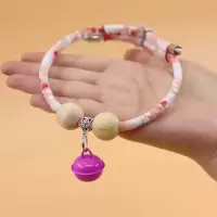 驱虫粉色 普通铃铛项圈 XXS 宠物除蚤虱子驱虫项圈狗狗项圈用品猫铃铛项圈泰迪防跳蚤脖圈颈圈