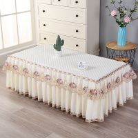 全包防滑款十里桃花米 50宽50长40高 茶几桌布防滑茶几罩田园布艺盖巾茶几布罩长方形布艺餐桌垫茶几套