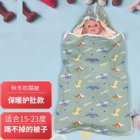[保暖护肚连帽睡袋]恐龙绿 连帽M码(建议身高50-70cm) 婴儿睡袋宝宝秋冬季儿童防踢被神器四季通用款中大童加厚被子