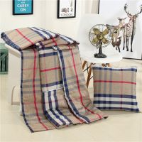 格韵时光 40*40打开155*105厘米 全棉抱枕被子两用空调被汽车靠背沙发床头靠垫枕头办公室午睡神器