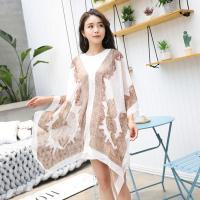 白色 夏季百变披肩丝巾多功能雪纺防晒披肩女沙滩巾围巾