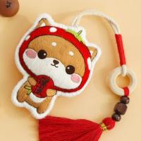 [草莓柴犬] 无绣绷 手工刺绣diy材料包平安符套件初学者自绣成人礼物可爱柴犬钥匙扣