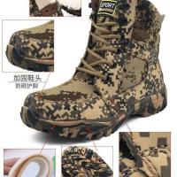 迷彩靴 37 冬天迷彩厚底羊毛保暖大头鞋劳保鞋跑特种兵户外靴军靴防寒靴