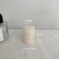 蜡烛 圆柱迷你 ins法式简约罗马柱玻璃烛台创意家居装饰桌面摆件香薰蜡烛咖啡馆