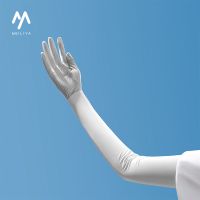 灰色 均码 开车防晒手套带冰丝袖套女夏季薄款防紫外线手袖护臂胳膊遮阳透气