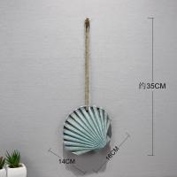 贝壳蓝 地中海复古鱼形挂件海星海螺贝壳挂饰墙面装饰品海洋风格墙饰壁饰