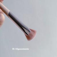 纤维毛小号扇形刷 其它材质 郭小妞 豆沙粉017细光峰羊毛扇形眼影刷眉骨高光鼻梁高光眼线加深