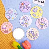 便携单面高清圆镜# 月球星星船[粉]关注店铺送小圆镜## 少女心宇航员化妆镜卡通可爱宿舍用折叠镜韩国ins风便携镜子