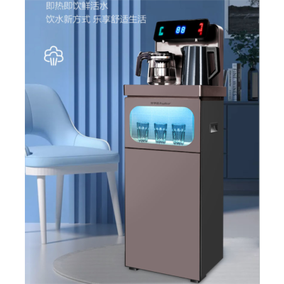 荣事达(Royalstar)茶吧机CY310D(冰热两用款)多功能智能遥控双出水口下置水桶立式饮水机 高端智能办公家用