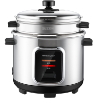 荣事达老式电饭锅0涂层304不锈钢内胆+蒸笼 一键易操作老人孩子方便 6升 RZ-Y60G