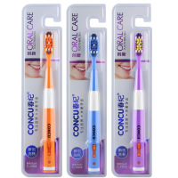 concu/春纪CJ308梅花孔型螺旋丝牙刷颜色随机单支