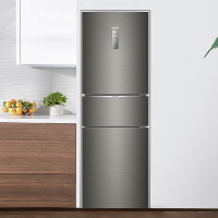 海尔BCD-253WDPDU1 253升 三门冰箱 变频无霜一级能效 租房家用干湿分储 家用小冰箱