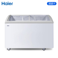 Haier/海尔 冰激凌雪糕柜 卧式冷柜玻璃门冷藏冷冻冰商用圆弧冷冻展示柜 SC/SD-332C