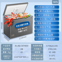 海尔(Haier) 家用冰柜小型冷冻柜超低温风冷柜急冷免除霜一级能效速冻保鲜冷藏转换节能冰柜BC/BD-307HEM