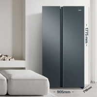 海尔 616升对开门超薄嵌入冰箱 鲸式储量 黑金净化 双变频一级能效 BCD-616WGHSSEDC9
